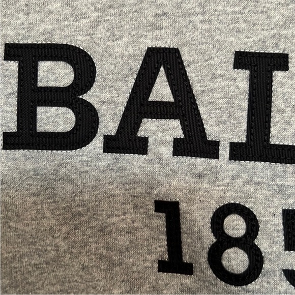 NWT Bally 1851 Melange Cotton Embroidered Logo Sweatshirt in Gray - Picture 15 of 16